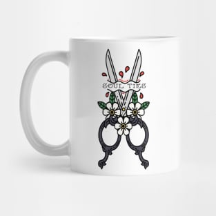 cutting soul ties vintage scissor tattoo Mug